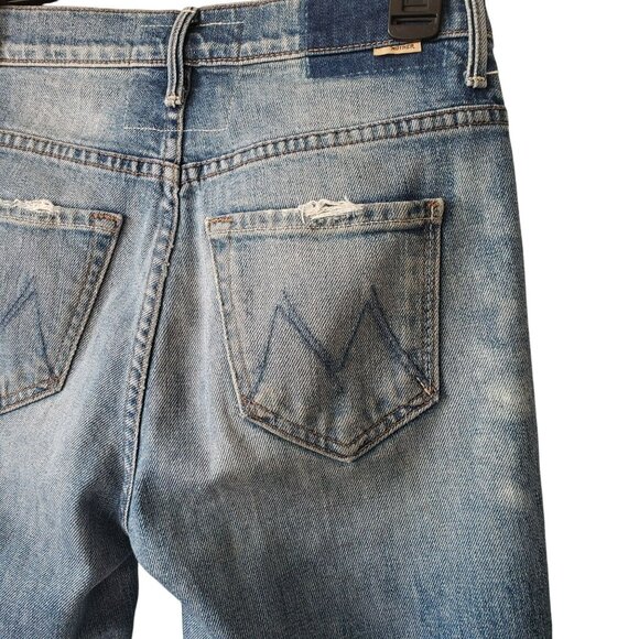 Mother The Insider Crop Step Chew Better When It's Wrong Distressed Jeans 25 - Picture 15 of 16